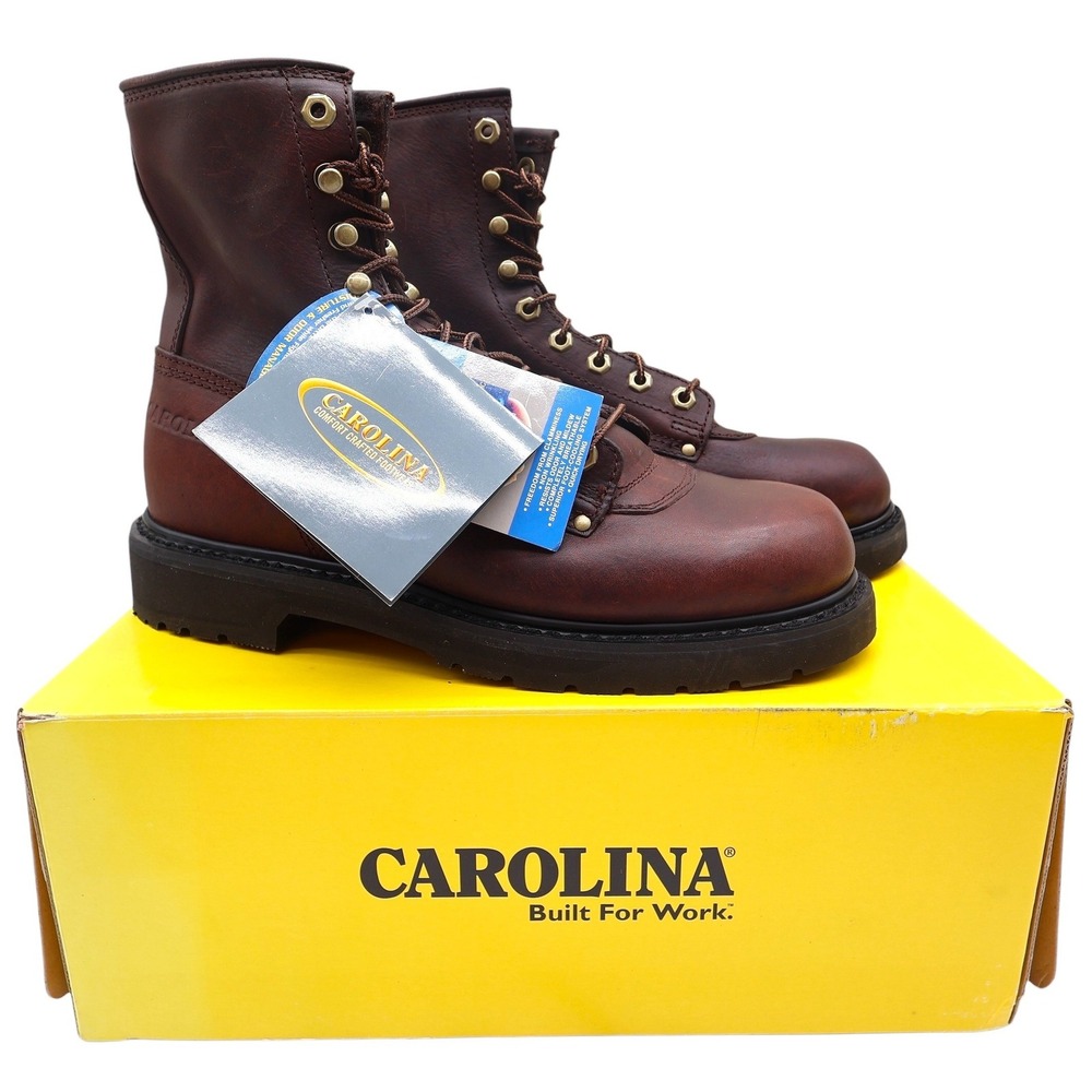 Carolina 8010 Work Boot Mens 9 Brown Briar Retro Leather NWT Electrical Hazard